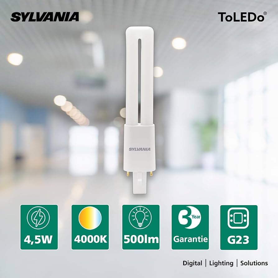 Sylvania Toledo Lynx S 660 Lumen G23 - 4000K Natural White