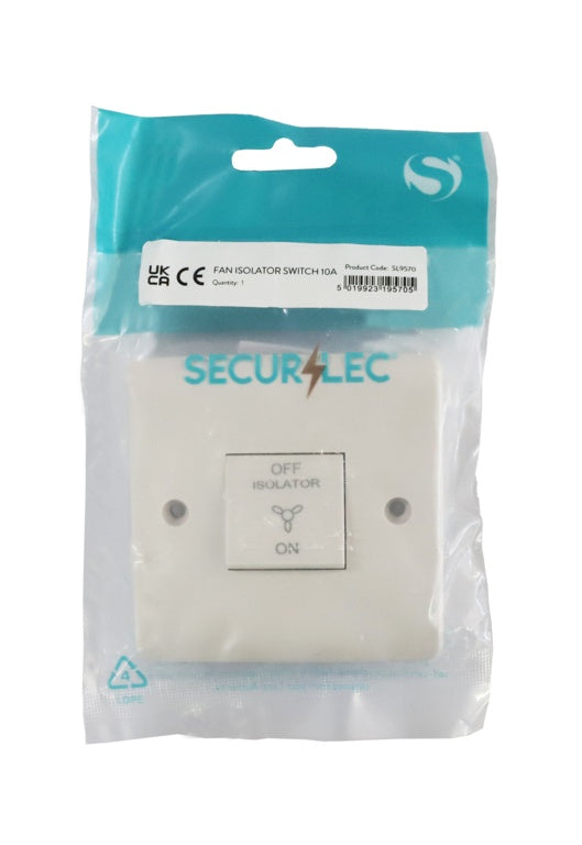 Securlec Fan Isolator Switch Round Edge