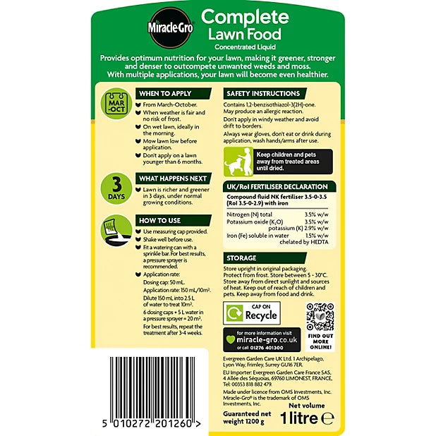 Miracle-Gro® Complete Liquid Concentrate