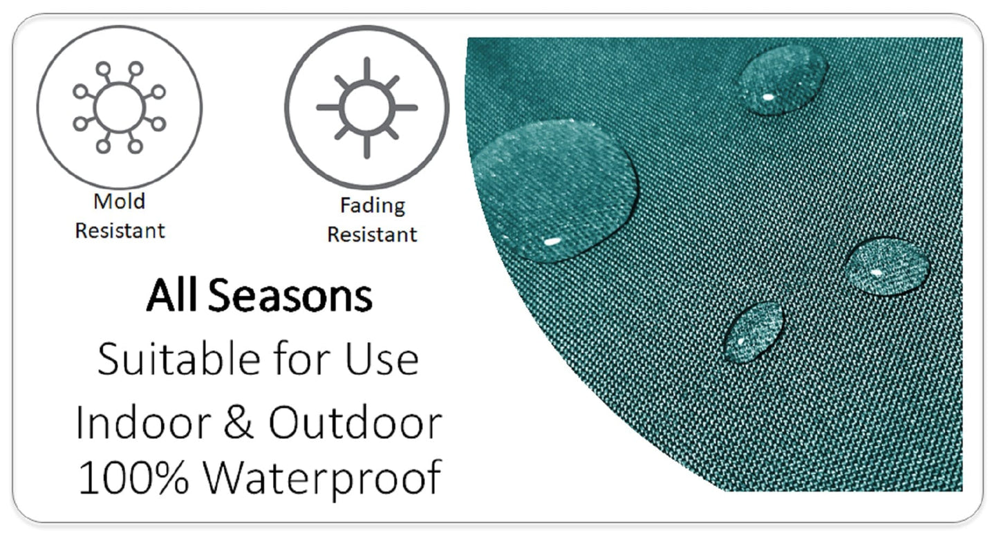 Pelican Outdoor Waterproof Weather-Resistant Cushions for Patio Garden Beach and Indoor Use 43x43 cm Filled with Hollowfibre by OLIVIA ROCCO