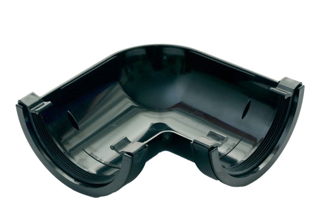 Pipelife Mini Flow Gutter 90° Angle Black