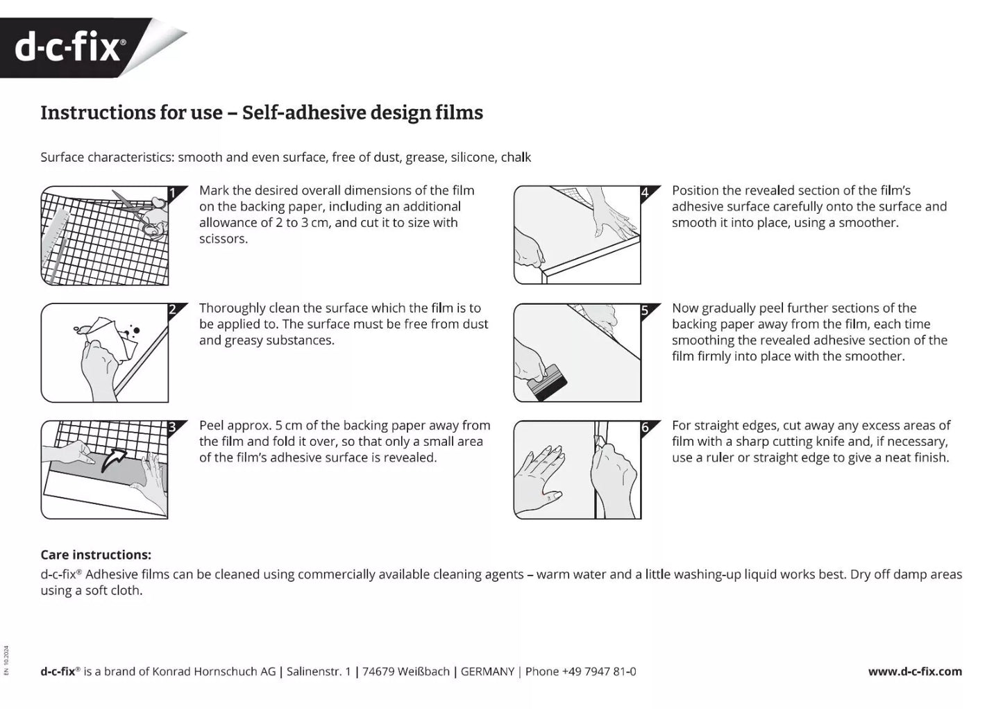 d-c-fix® Uni Matt Rusty Red Self Adhesive Film 45x2