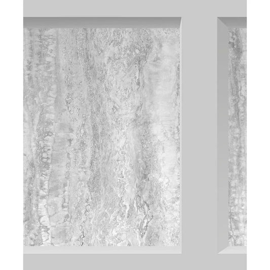 Muriva Eterna Marble Panel Grey Wallpaper (186501)