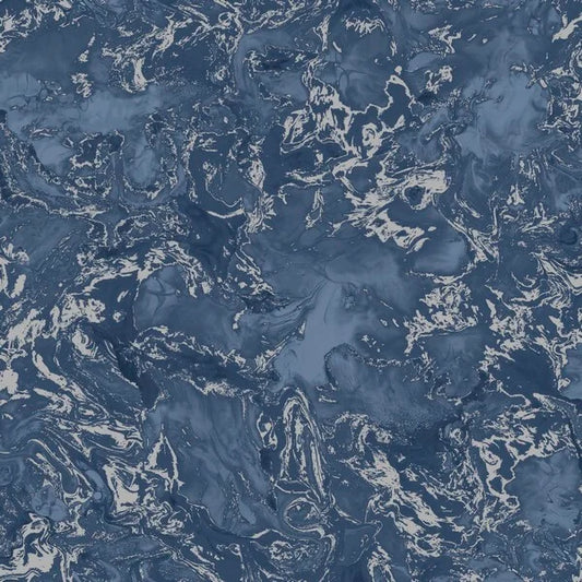 Muriva Elixir Blue/Silver Wallpaper (166505)