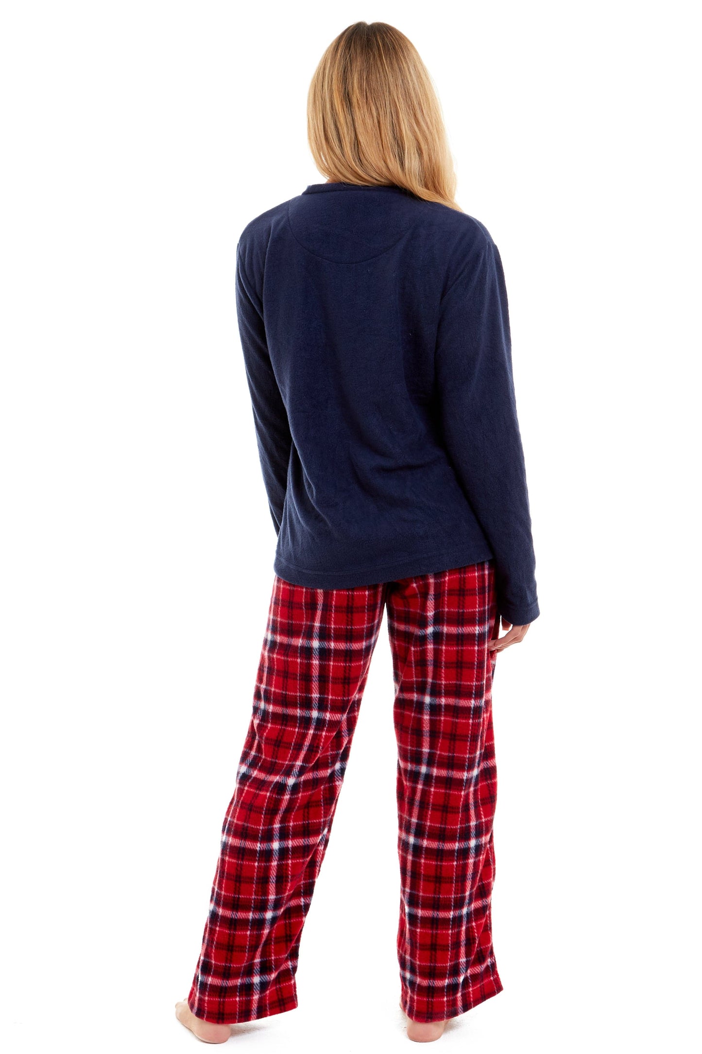 Women's Polar Bear Fleece Pyjama Set Soft Warm Winter Sleepwear Festive Christmas Gift Nightwear by Daisy Dreamer