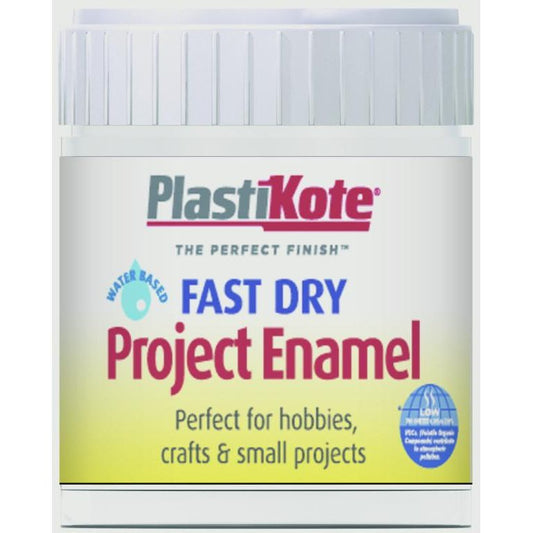 PlastiKote Fast Dry Enamel Brush On Gloss White - 59ml Bottle