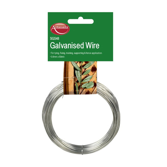 Ambassador Galvanised Wire 0.8mm x 50m