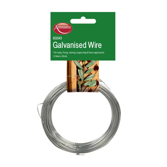 Ambassador Galvanised Wire 0.9mm x 50m