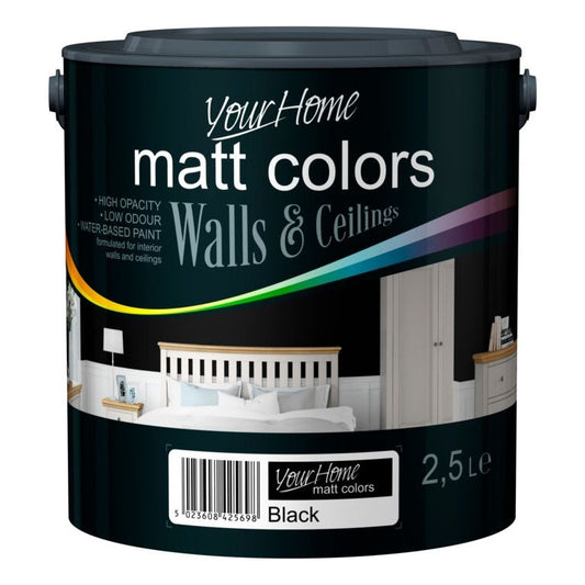 Your Home Matt Emulsion 2.5L Black