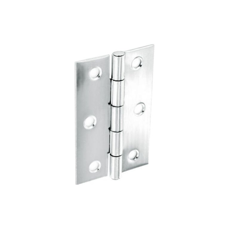 Securit Steel Butt Hinges Polished Chrome Plated (Pair) 75mm