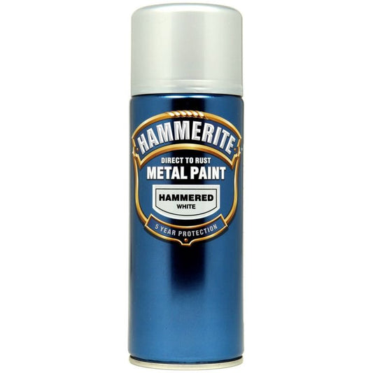 Hammerite Metal Paint 400ml Aerosol Hammered White