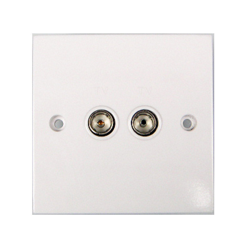 Securlec Aerial Socket 2 Gang TV Socket