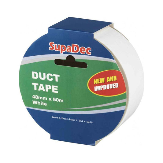 SupaDec 50m Duct Tape White