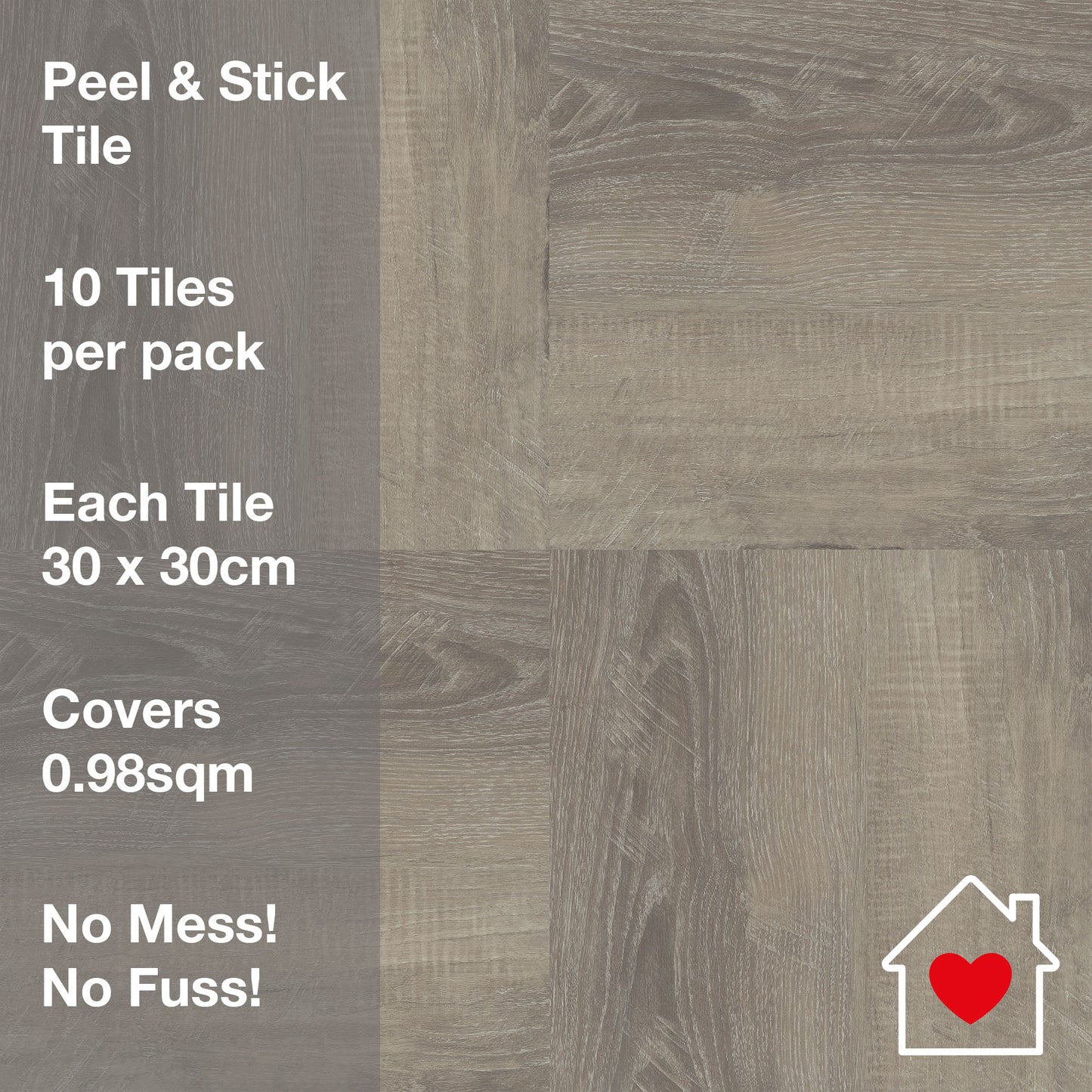 Artifix Floor Tile Wood 30.5x30.5cm (10 Tiles Per Pack)