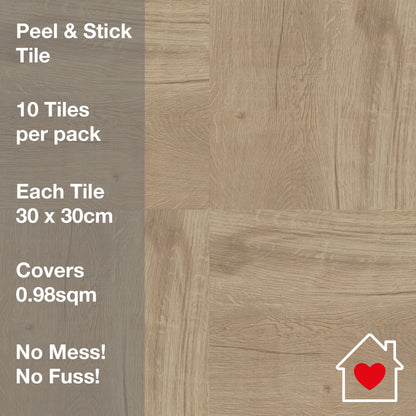 Artifix Floor Tile Wood 30.5x30.5cm (10 Tiles Per Pack)