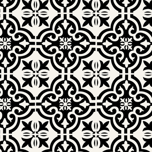 Artifix Wall Tile Motif 30.5x30.5cm Black (5 Tiles Per Pack)