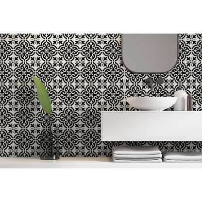 Artifix Wall Tile Motif 30.5x30.5cm Black (5 Tiles Per Pack)