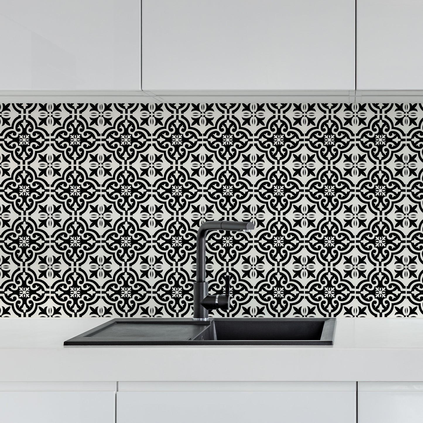 Artifix Wall Tile Motif 30.5x30.5cm Black (5 Tiles Per Pack)