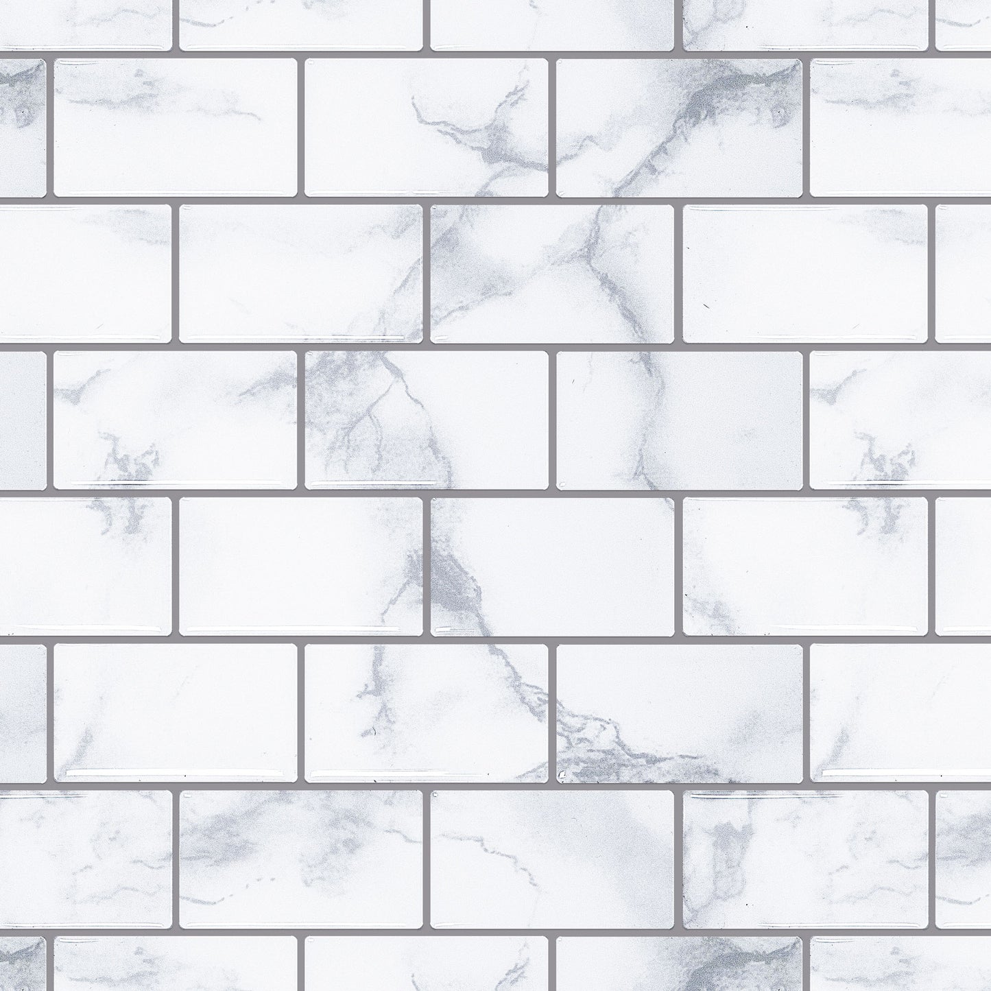 Artifix Wall Tile Marble Brick 30.5x30.5cm Grey (5 Tiles Per Pack)