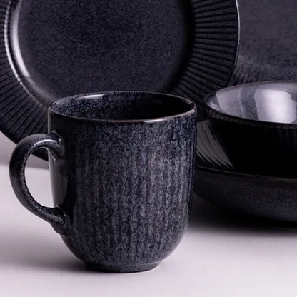 Mason Cash Reactive Linear Black Mug