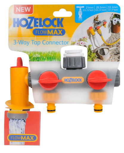 Hozelock Flow Max 3 Way Tap Connector