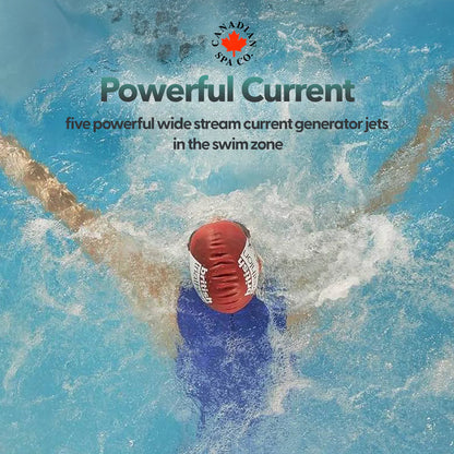 Canadian Spa 2025 13ft Swim Spa 15HP-Jet, 3-Person - St Lawrence Sport 390 x 226 x H120 cm