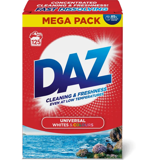 Daz Powder Laundry Detergent Wht/Col 125wsh