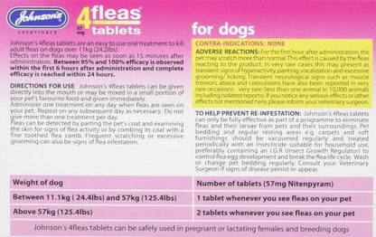 Johnsons Vet 4fleas Tablets for Dogs