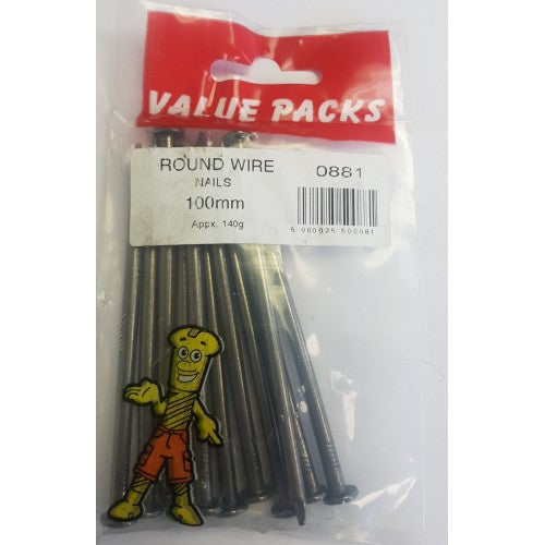 Fast Pak 100mm ROUND WIRE NAILS