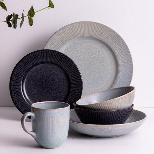 Mason Cash Reactive Linear Grey Pasta Bowl