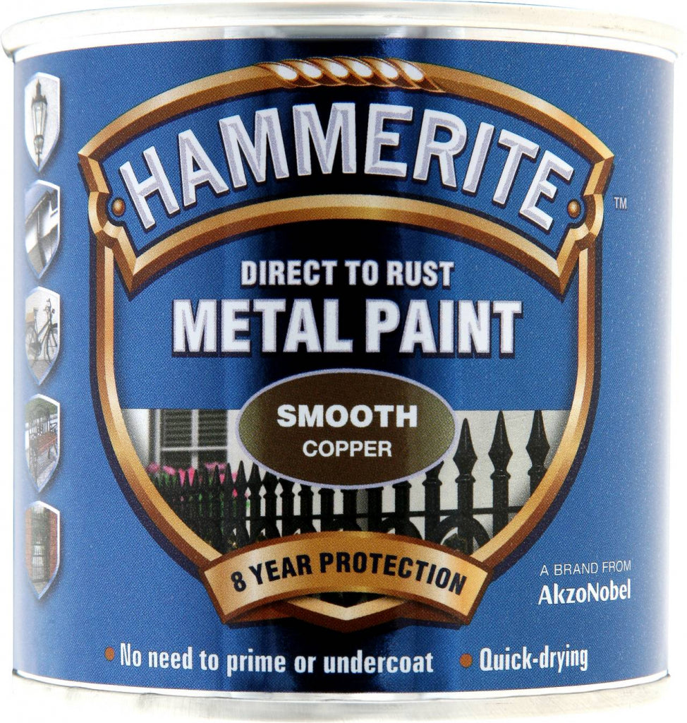Hammerite Metal Paint Smooth 250ml Copper