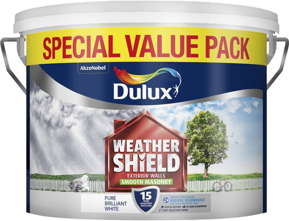 Peinture pour maçonnerie lisse Dulux Weathershield, 7,5 L