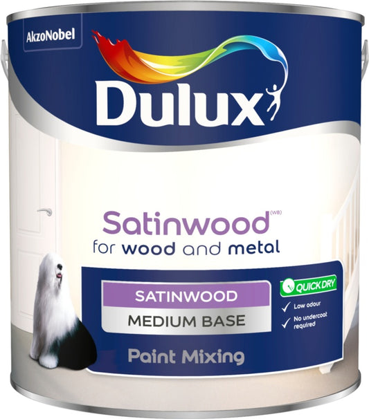 Mezclador de colores Dulux, base media de madera satinada, 2,5 L