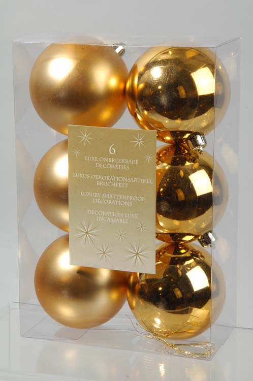 Kaemingk Shatterproof Plain Baubles 80mm