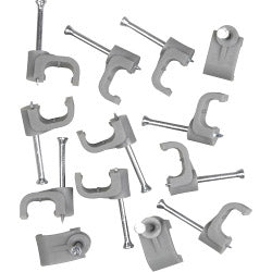 Securlec Clips Para Cables Planos Paquete De 100 1.5mm - Gris