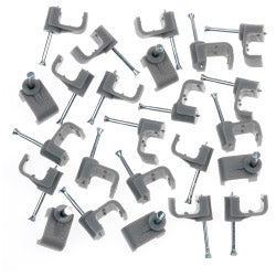 Securlec Clips Para Cables Planos Paquete De 100 2.5mm - Gris