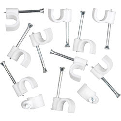 Securlec Cable Clips Round White