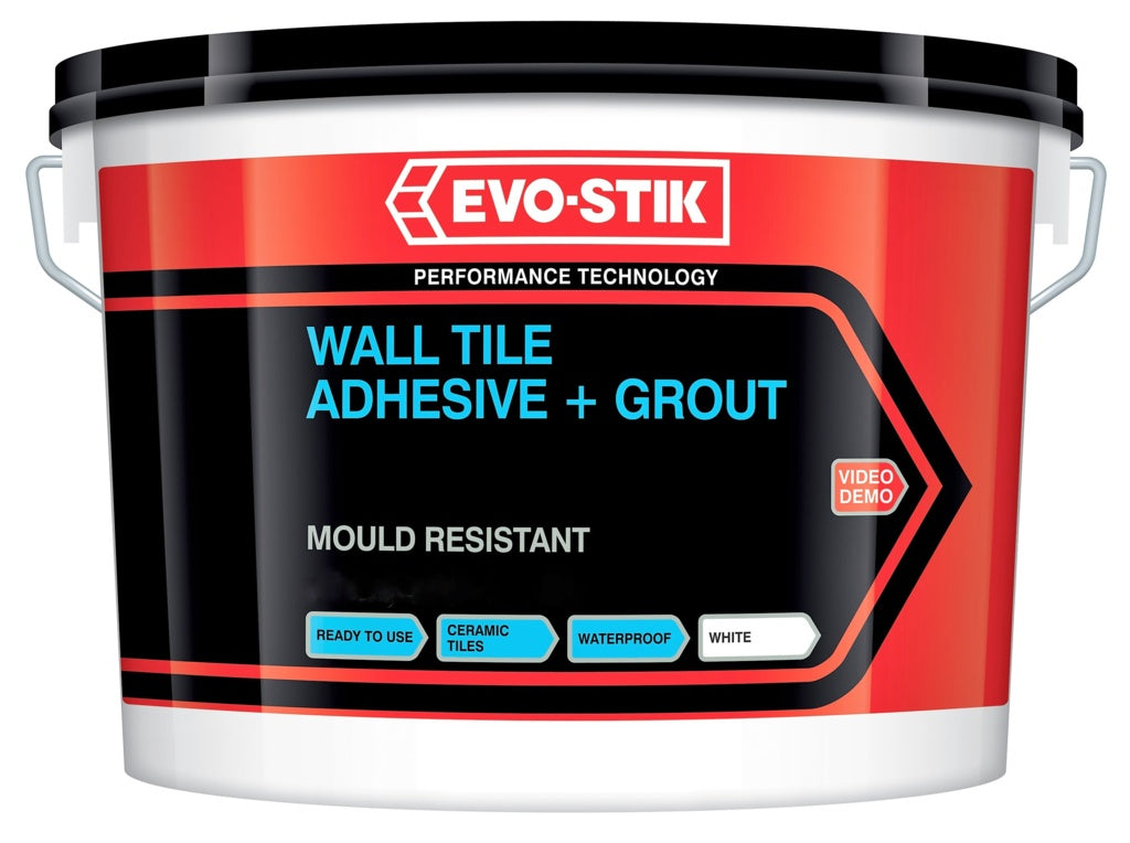 Adhésif pour carrelage mural Evo-Stik + coulis