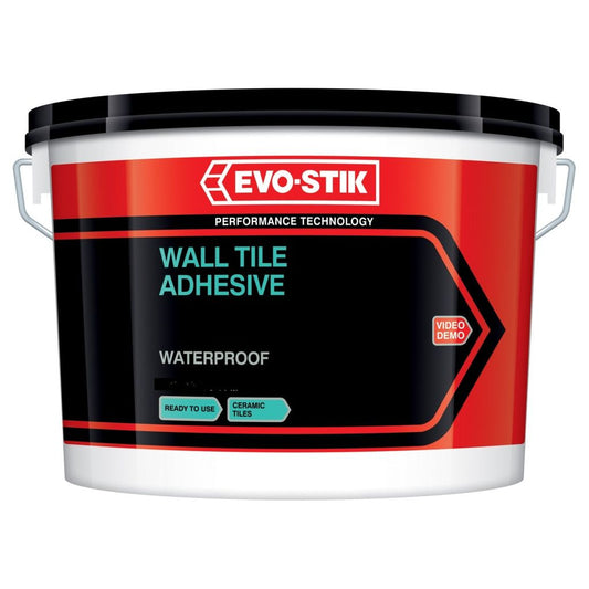 Evo-Stik Tile A Wall Waterproof Adhesive & Grout for Ceramic & Mosaic Tiles - White
