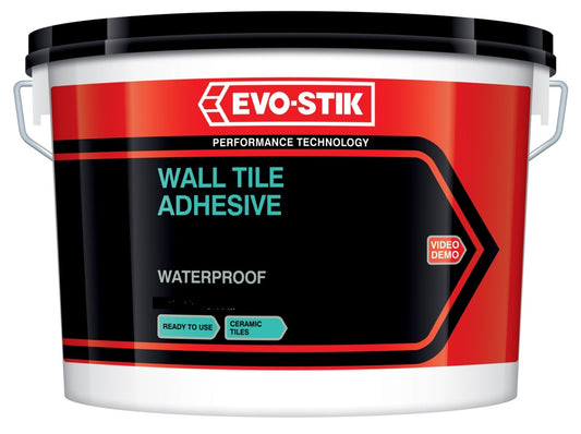 Evo-Stik Tile A Wall Waterproof Adhesive & Grout for Ceramic & Mosaic Tiles - White