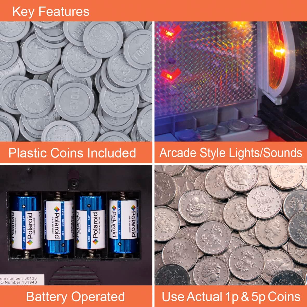 Global Gizmos Fairground Coin Pusher