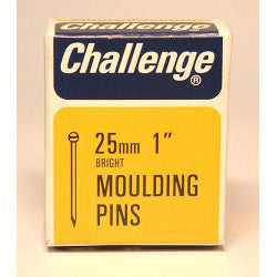 Challenge Moulding Pins (Veneer Pins) - Bright Steel (Box Pack)