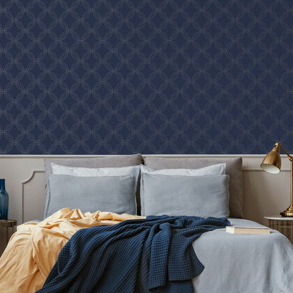 Graham & Brown Serpentine Navy Wallpaper (114870)