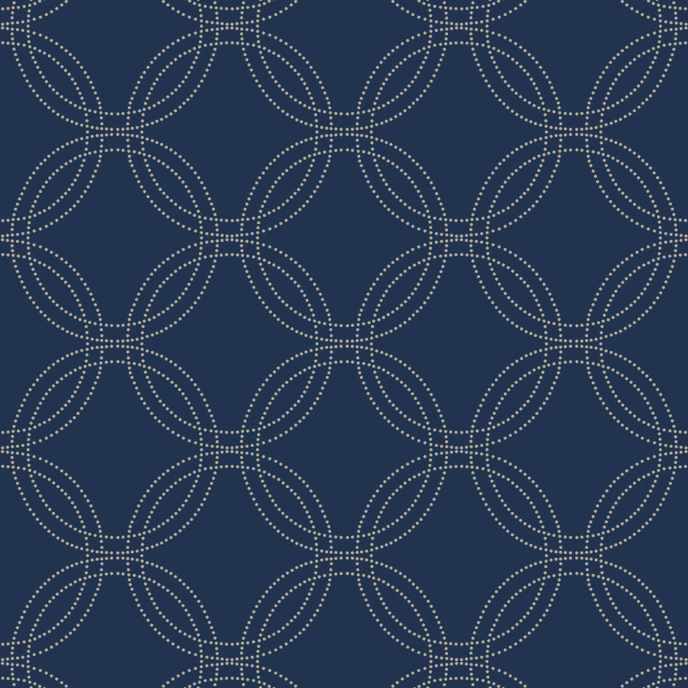 Graham &amp; Brown Papier peint Serpentine bleu marine (114870)