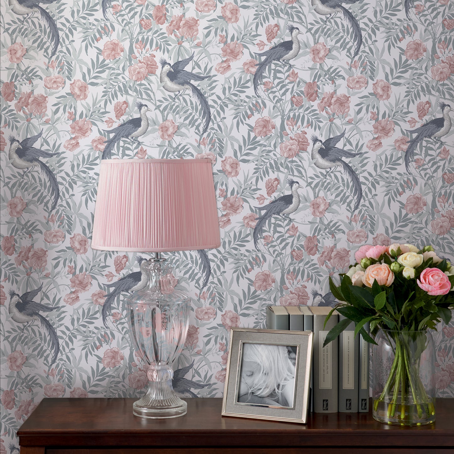 Laura Ashley Osterley Rosewood Wallpaper (114895)