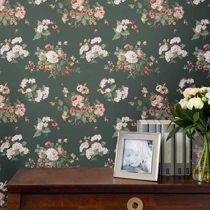 Laura Ashley Rosemore Fern Wallpaper (114896)