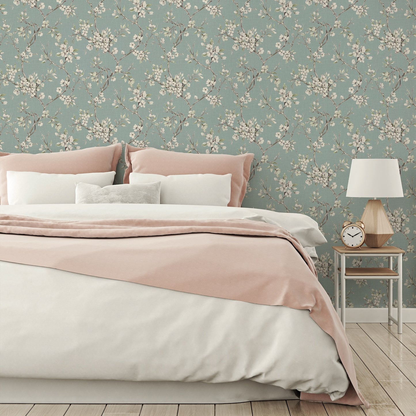 Graham & Brown Wisteria Duck Egg Wallpaper (120138)