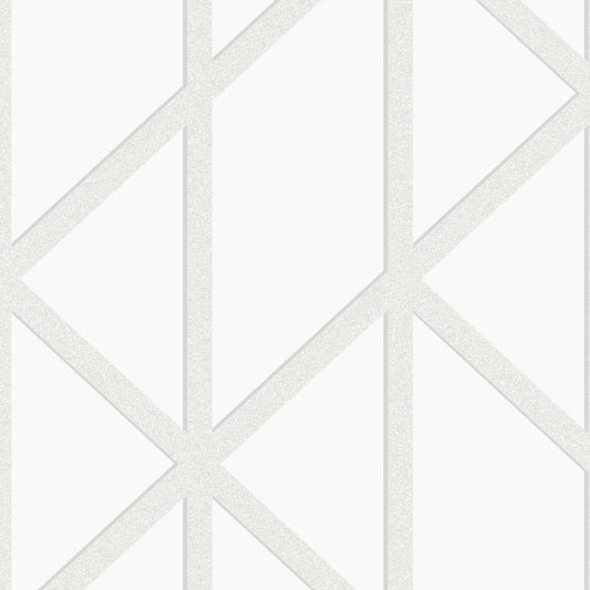 Graham & Brown Geo Panel White Wallpaper (117848)