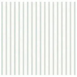 Laura Ashley Farnworth Stripe Sage Green Wallpaper (118483)