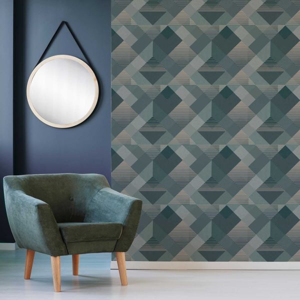 Graham & Brown Kaleidoscope Emerald Wallpaper (118687)